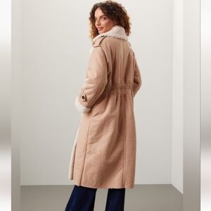 Great Jones Cream Sherpa size XS Oversized Coat (small stains)